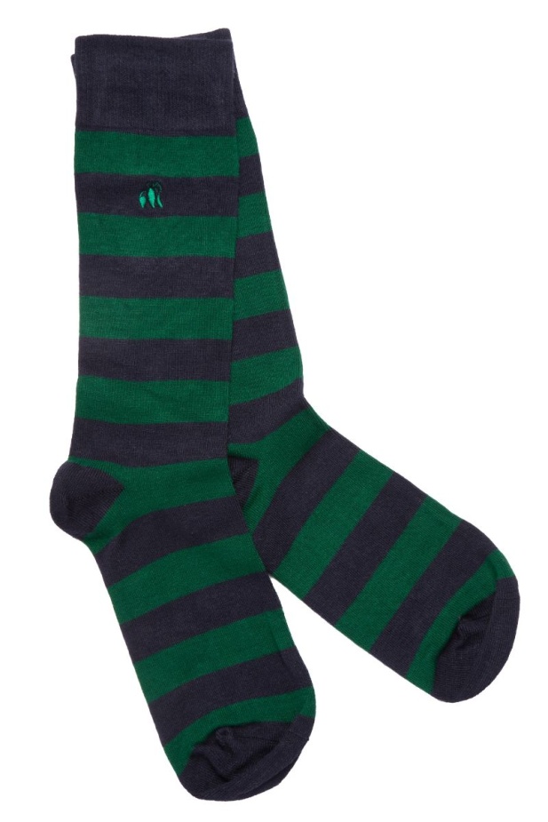 Swole Panda RACING GREEN STRIPED socks SP283